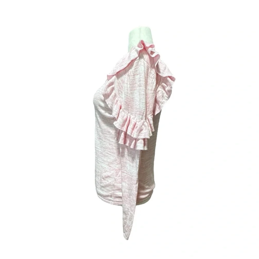 Lilly Pulitzer Pink Ruffled Long Sleeve Sweater Size XL - Picture 3 of 6